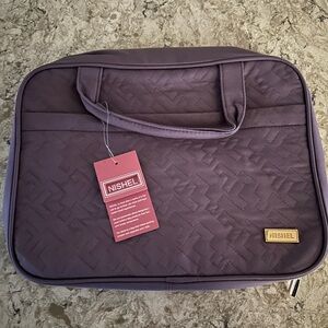 NEW—Nishel Quilted Purple Toiletries Travel Bag XL